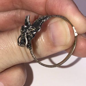 Sterling Silver Dragon Ring, Size 12 3/4